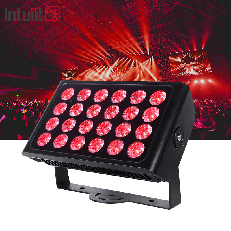 24PCS 10w กันน้ํา Led Wall Washer Light พลังงานสูง Led Flood Light RGBW LED City Color Light