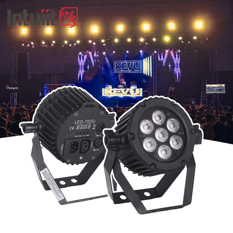 ไฟฉาก LED 7X22W RGB อลูมิเนียม DMX512 LED Par Light สําหรับงานแต่ง