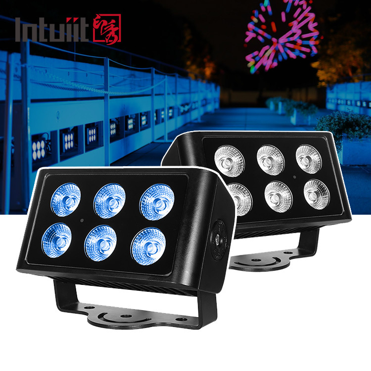 หน้าต่างอาคาร 6x5W IP65 LED แสงตกแต่งสถาปัตยกรรม หลอดสั้น สี่เหลี่ยม แสงสโฟตกลางแจ้ง แสงสว่าง