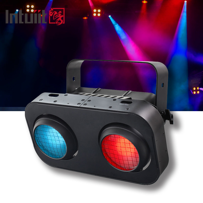 ไฟผู้ชมเวที 2 ตา RGBW 4in1 LED cob blinder 200W สําหรับ Disco stage Lights