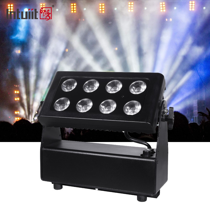 แบตเตอรี่ Led Par 8X15W LED par light RGBW 4in1 8 ชิ้น แบตเตอรี่ 15W par light DMX512 stage light