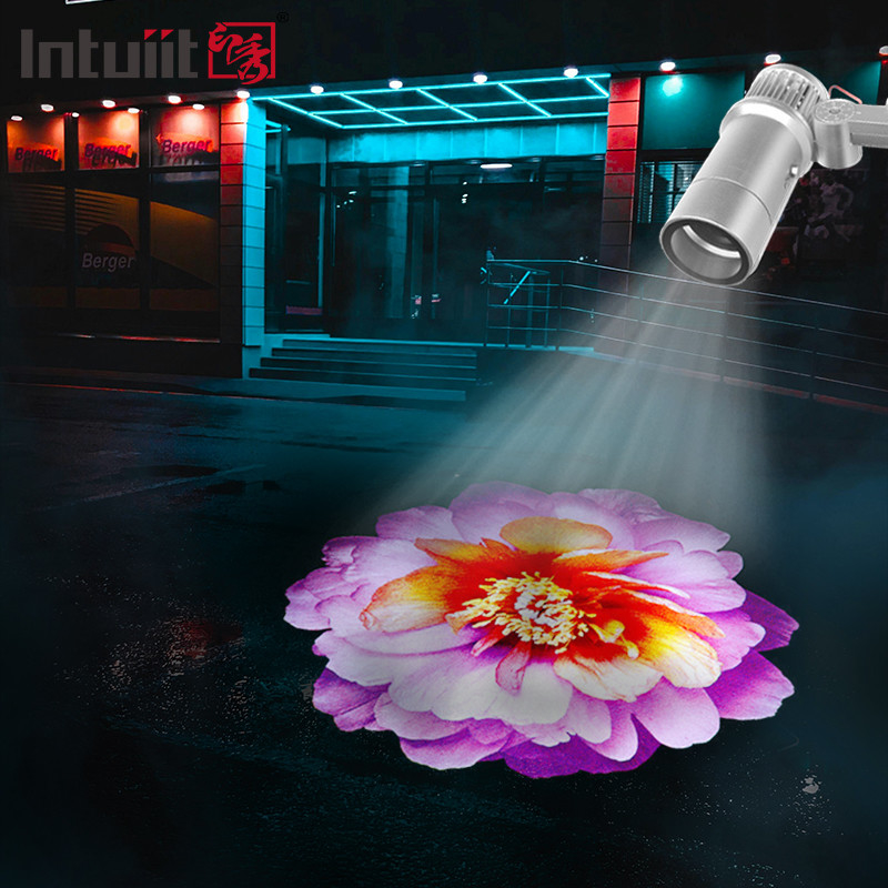 โปรเจคเตอร์แสงสัญลักษณ์กลางแจ้ง LED ขนาด 60W โปรเจคเตอร์โฆษณาจอ IP65 โปรเจคเตอร์โฆษณาสําหรับร้านค้า
