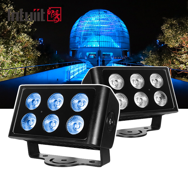 6x5W 4in1 RGBW LED DMX แสงล้างผนัง IP65 กลางแจ้ง LED ไฟสีเมือง