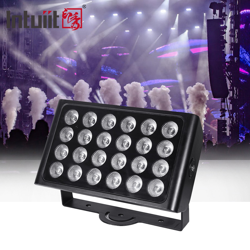 กันน้ํา IP65 สีเมือง DMX512 24x10w RGBW กลางแจ้ง Led Wall Washer แสงน้ําท่วม