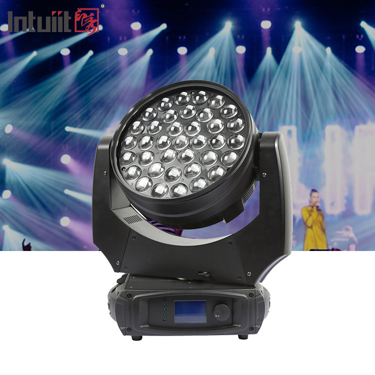 Led wash 37pcs 10w rgbw zoom 37x10 led ย้ายหัวย้ายหัวย้ายเครื่องยัด
