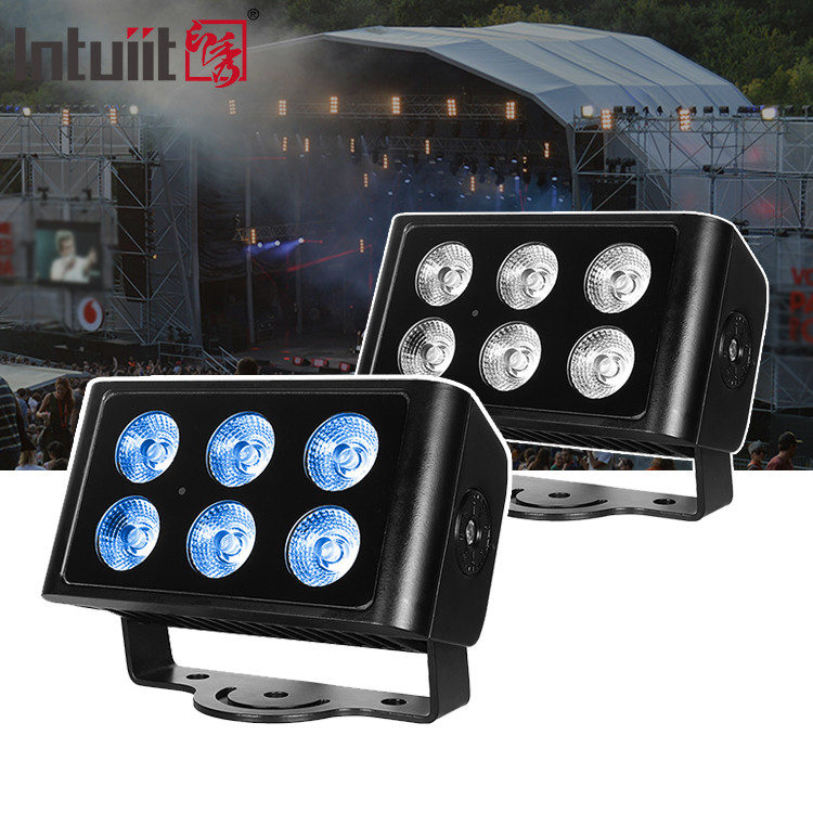 6x5W DMX RGBW 4 ใน 1 กลางแจ้ง LED แสงล้างผนัง แสงน้ําท่วม