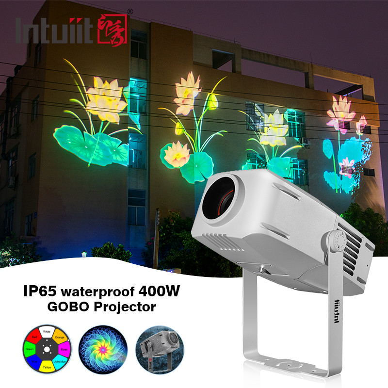 โปรเจคเตอร์ Gobo 400w IP65 ความสว่างโฆษณา LED กลางแจ้งโลโก้คริสต์มาส โฆษณา Gobo ไฟ