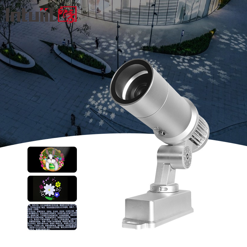 โปรเจคเตอร์โลโก้ LED ขนาด 60W พร้อมโฆษณา Gobo สําหรับ LED Light Aluminium Alloy Body IP65