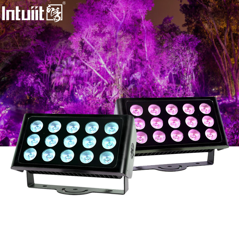 80W Outdoor IP65 Square DMX RGBW LED Flood Light สําหรับอาคาร หน้าผนัง LED แสงระบายน้ํา