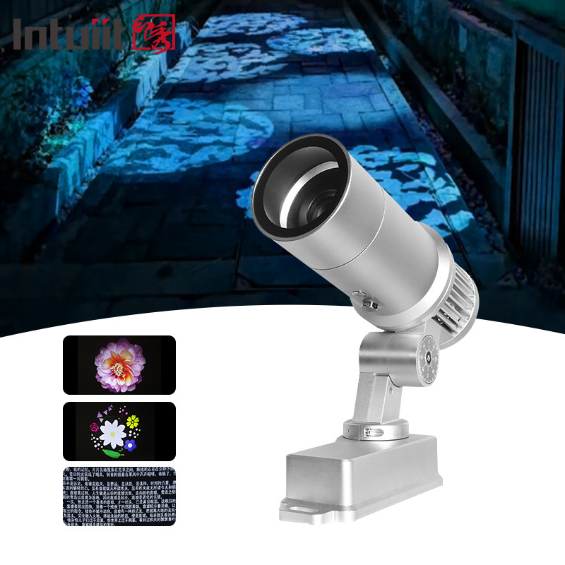60W Custom Led HD Color Chang Indoor And Outdoor ip65 กันน้ําหมุนโฆษณาภาพ Projection Lamp โลโก้ โปรเจคเตอร์ Gobo