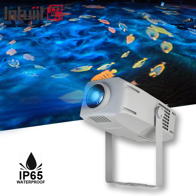 โปรเจคเตอร์ Gobo 400w IP65 ความสว่างโฆษณา LED กลางแจ้งโลโก้คริสต์มาส โฆษณา Gobo ไฟ
