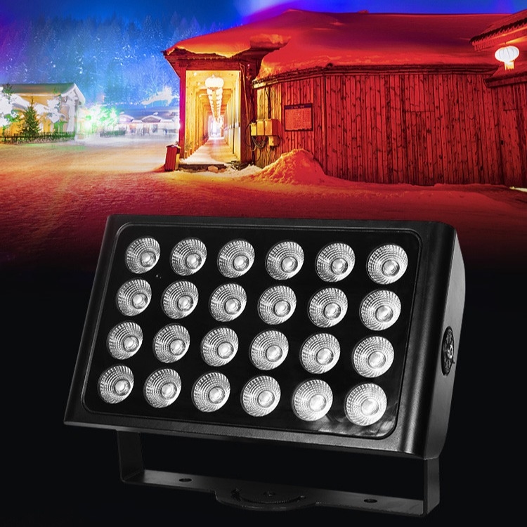 24x10w 4in1 Rgbw Led Outdoor Wall Washer แสงน้ําท่วม สวนงานแต่ง พาร์ตี้ Dj แสงเวที