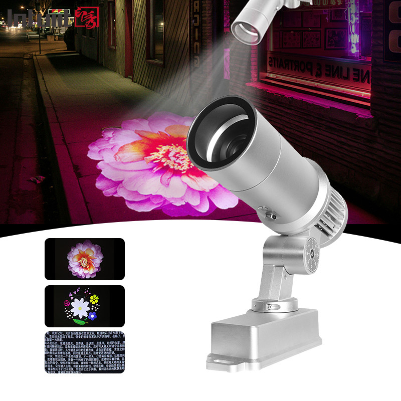 Global Custom 60W HD IP65 กันน้ํา ประตูภายนอก โปรเจกชั่น แสง LED โฆษณา แสง โลโก้ โปรเจกชั่น Gobo