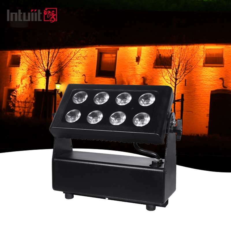 แบตเตอรี่กันน้ํา แรงไฟฟ้าไร้สาย City Color Wash Lighting Projector 8X15W RGBW LEDs Led stage Lights