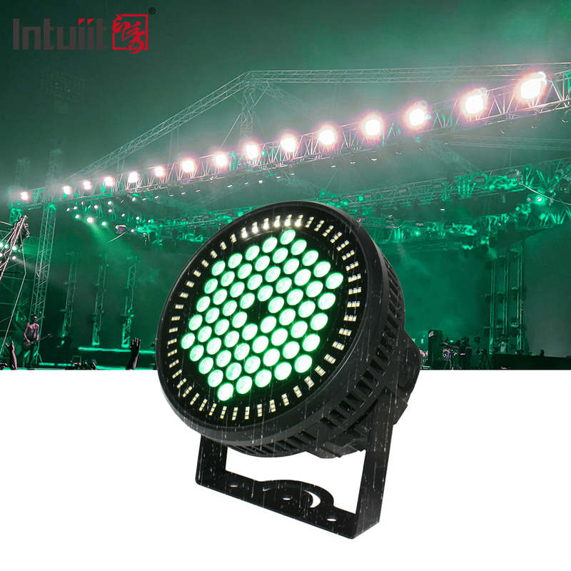 ไฟฉายเวทีมืออาชีพ Flat Dmx LED 60x12W RGBW 4in1 Zoom Par Can Party Light With Bar KTV Effect Light