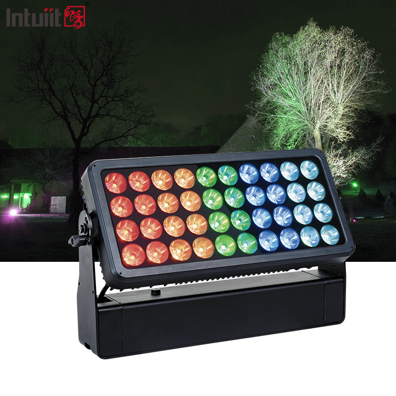 40X10W คริสต์มาสต์ กลางแจ้ง อาคารเมือง โซลาร์ LED แมทริกซ์ Strobe Wall Wash Up Light Stage City Color Light