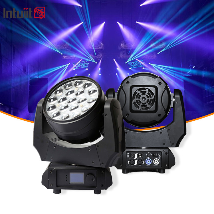 ไฟหัวเคลื่อนที่ 19x15W โซม ไฟ DJ RGBW LED Beam ล้างแสงประสิทธิภาพ แสงเวทีสําหรับกิจกรรม Rave กิจกรรม Disco กิจกรรมแสดง KTV