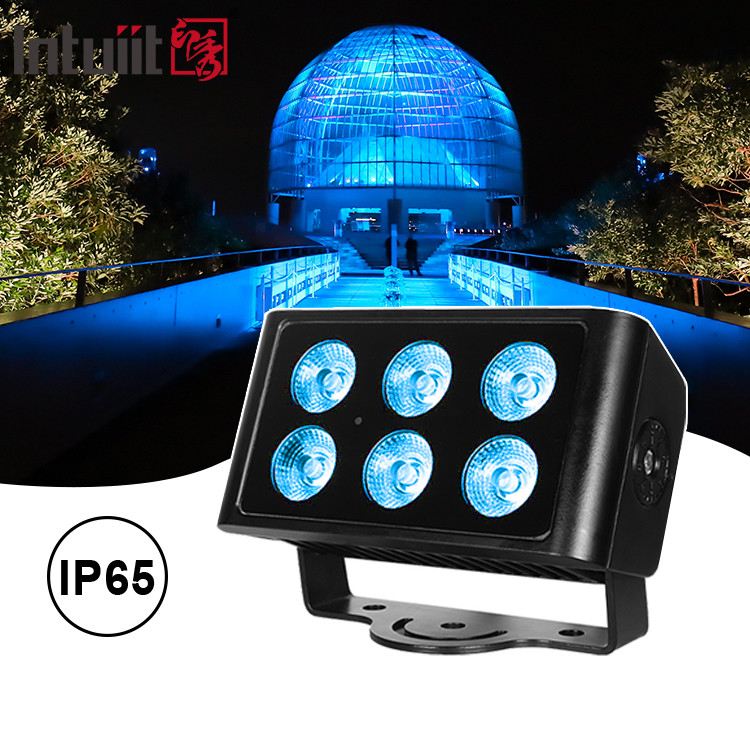 6x5W 4in1 RGBW LED DMX แสงล้างผนัง IP65 กลางแจ้ง LED ไฟสีเมือง