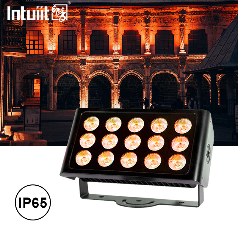 ไฟฟ้ากลางแจ้ง 80W RGBW LED ไฟฟ้าน้ําท่วม DMX เครื่องซักผนังสําหรับอาคาร สถาปัตยกรรมหน้าผา สวนทัศนศิลป์ ปาร์คเมือง ไฟฟ้า สวนมิตร