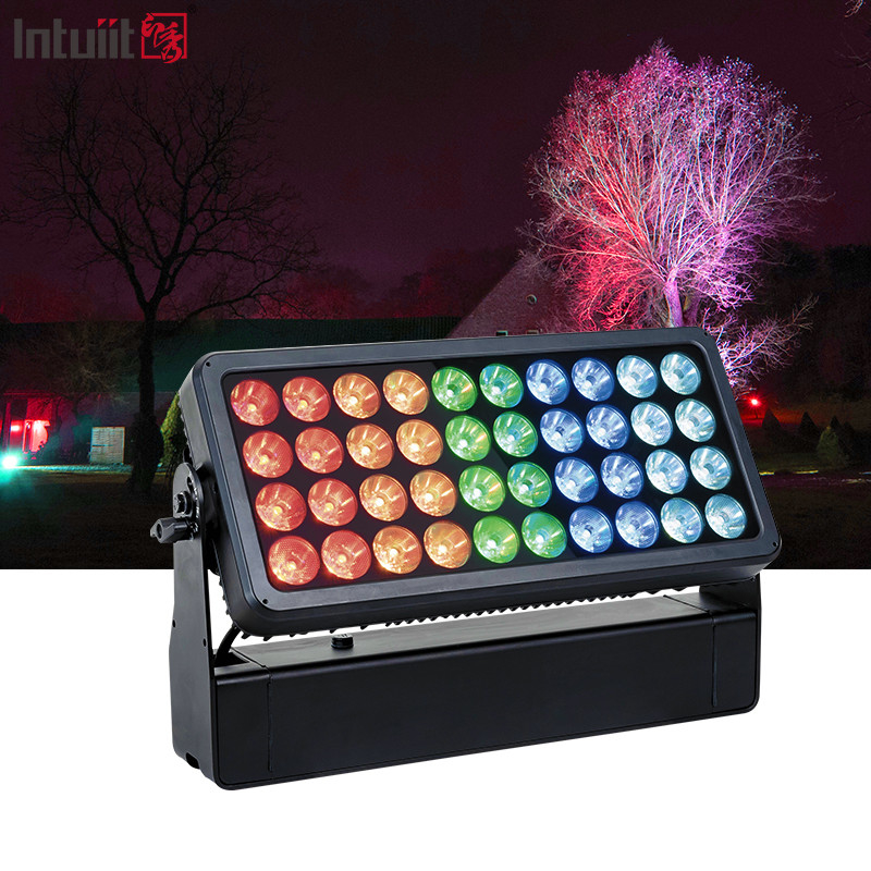 กลางแจ้ง DJ กิจกรรม Blinder Lighting IP65 Citycolor Wall Wash Fixture Stage 40X10W RGBW 4 ใน 1 LED Wall Washer City Color Light