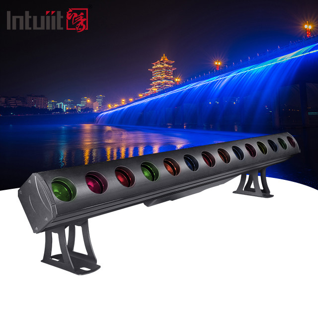 LED Pixel Bar Light 14x15W RGBW ตกแต่งอาคารสโมสรกลางแจ้ง IP65 เครื่องซักผนัง