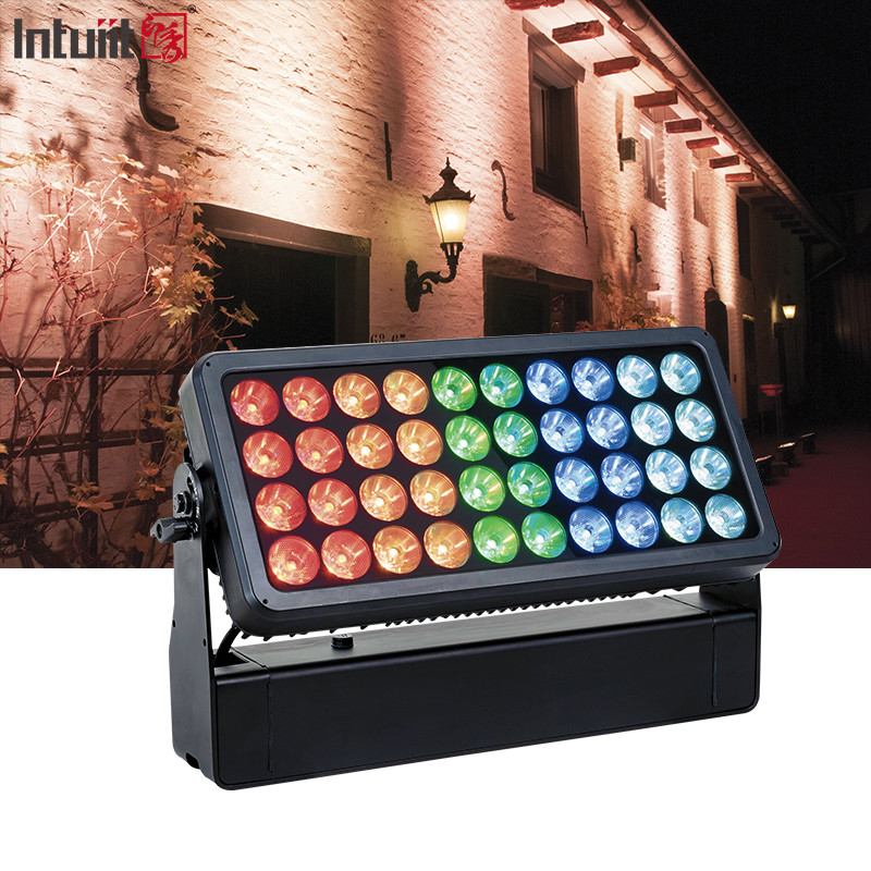 กันน้ํา 40X10W LED วอล์ด Washer IP65 LED stage Light City Color สําหรับอาคาร