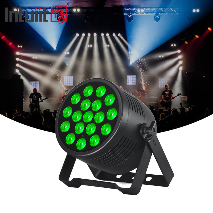 DJ Light 18pcs 20W 6IN1 RGBWA-UV Flat Par Outdoor Architectural Wash Light IP65 18x20W LED ปรับน้ํา