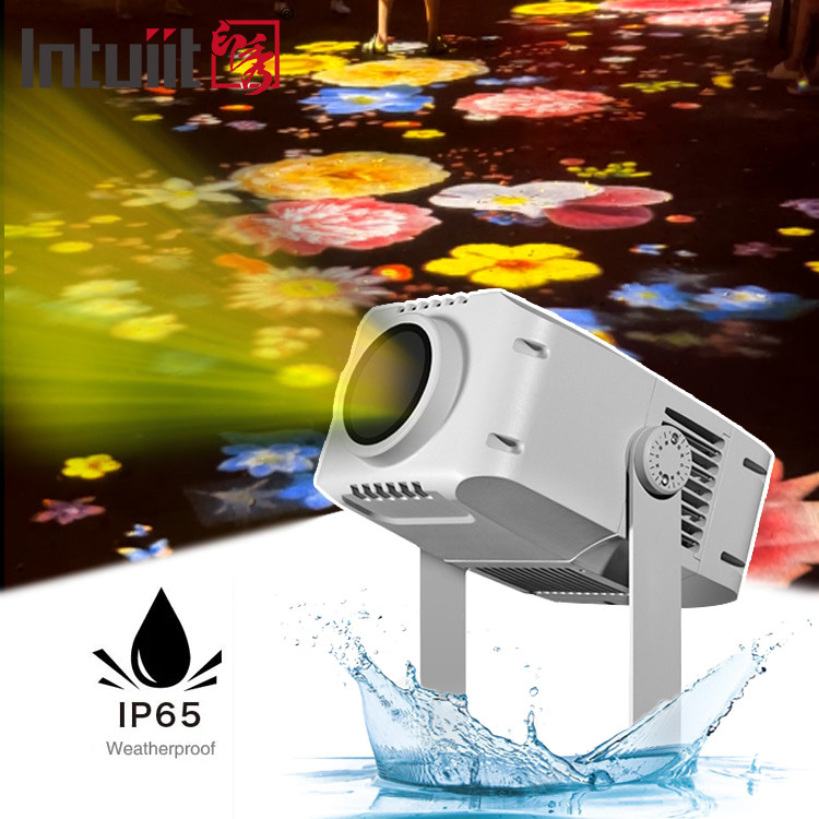 โปรเจคเตอร์โลโก้ LED Gobo 100w IP65 DJ Light Stage Effect สําหรับโครงการสวนสวน