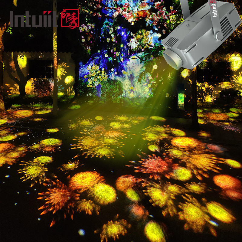 กันน้ํา IP65 200w โจ๊บ โปรเจคเตอร์ โลโก้ที่กําหนดเอง โจ๊บ โปรเจคเตอร์หมุนแสง อาคารกลางแจ้ง ไฟโฆษณา