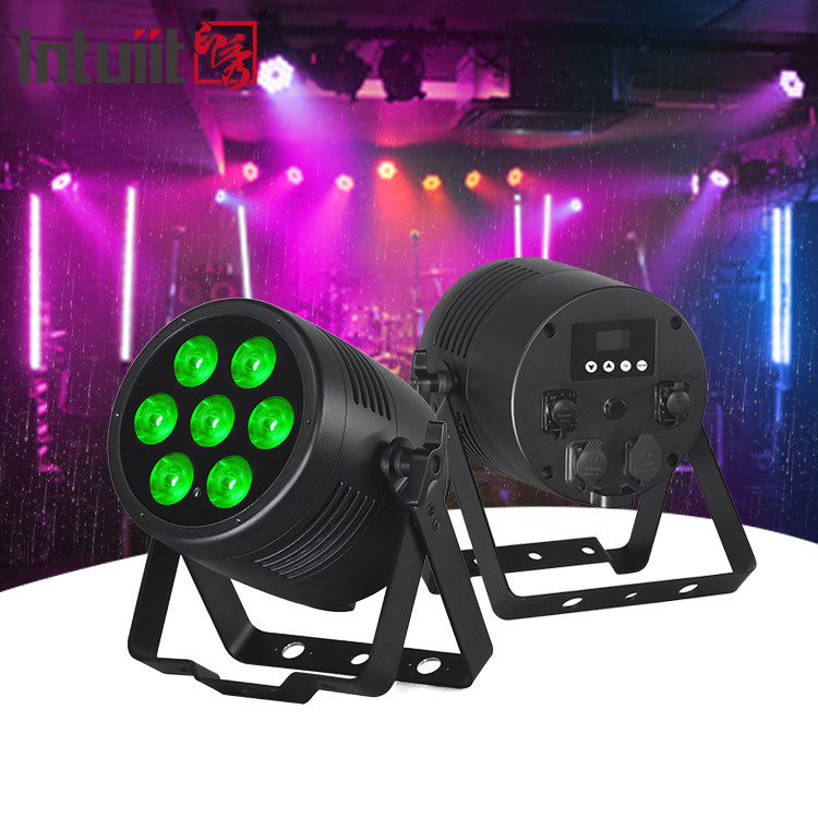 ภายนอกกันน้ํา Rgbwa-uv 7x20W Dmx Led Par Can Light สําหรับพื้นที่ภายนอกเวที