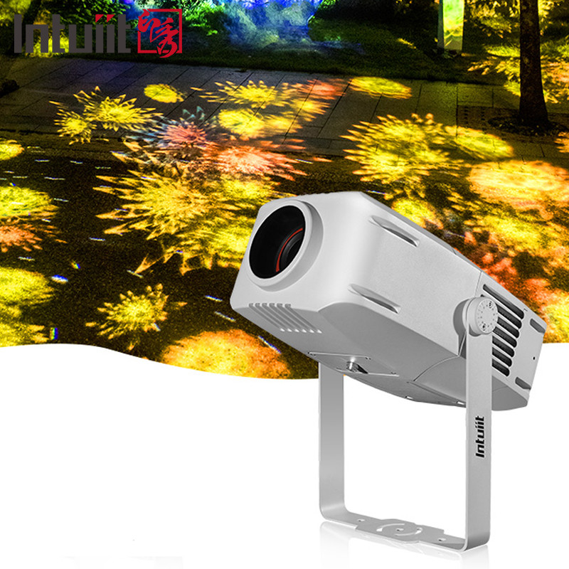 200W Outdoor Waterproof Pattern LED Gobo Image Logo Projector Light สําหรับโฆษณาเทศกาลคริสต์มาสของพลาซ่า