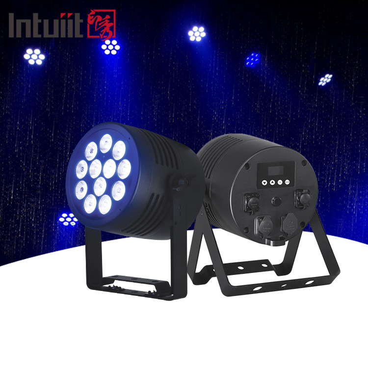 12*20w RGBWA+UV LED Outdoor Waterproof Uplights สายไร้สาย Dmx แบตเตอรี่ Par Light สําหรับตกแต่งบ้าน ผลงานเวที กิจกรรมคลับ