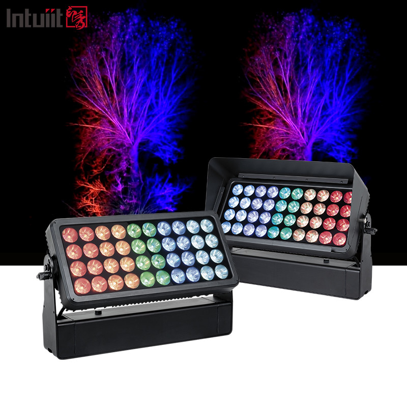 สีเมือง Led 40X10W RGBW 4in1 กันน้ํา Led Wall Wash Light อาคารสถาปัตยกรรมกลางแจ้ง Flood City Color Light