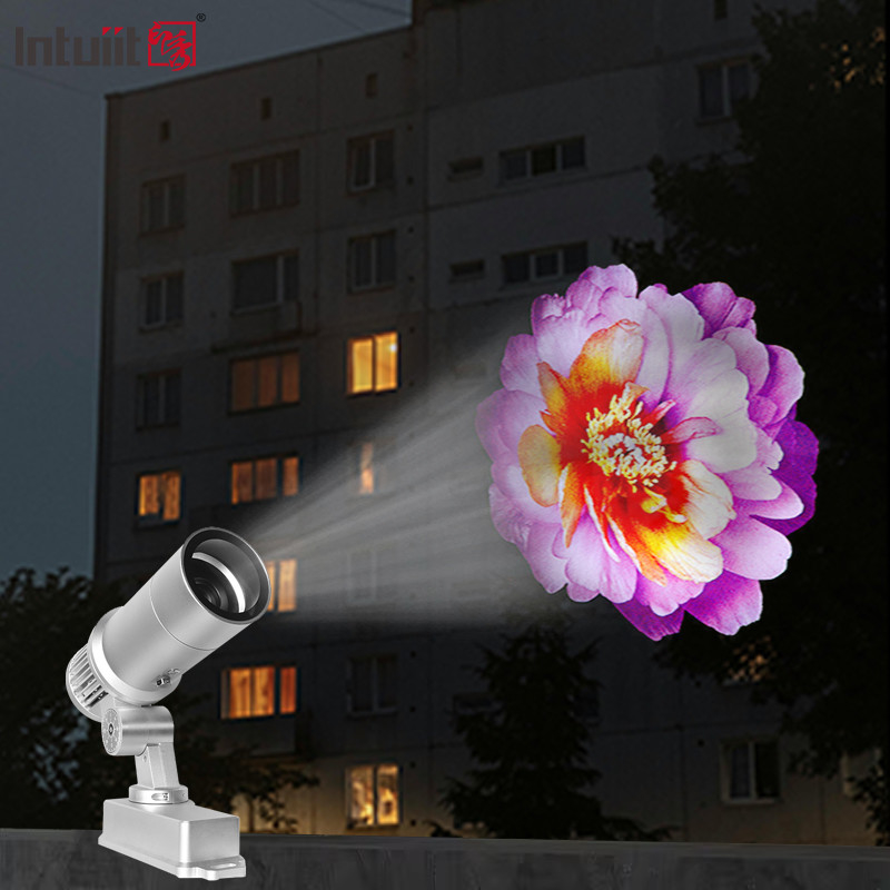 กลางแจ้ง 60W โลโก้ที่กําหนดเอง โจ๊กเกอร์ภาพ Gobo IP65 กลางแจ้งหมุน LED โจ๊กเกอร์โฆษณา