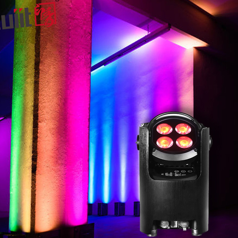 4x12W 4 ใน 1 RGBW Led Uplights สเตจ พาร์พาร์ตี้ แบตเตอรี่พลังงานไร้สาย พาร์ Led Wedding DJ Uplights