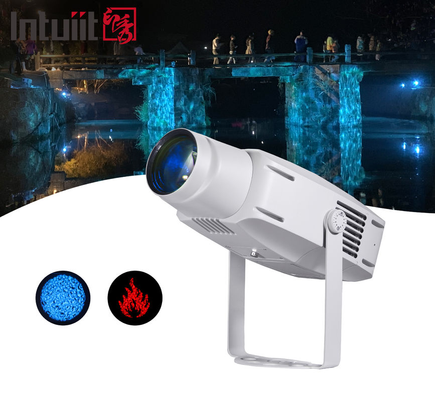 400W กันน้ํา IP65 LED โปรเจคเตอร์ GOBO โปรเจคเตอร์อาคารกลางแจ้ง ไฟโพรเจคชันสี่สีสลับน้ํา ผลโพรเจคชันแสง