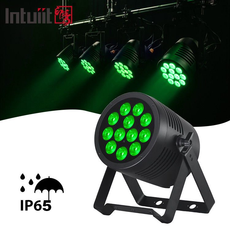 อลูมิเนียมสลัด RGBWA UV LED Flat Par 12x20W ไฟฟ้า DJ Par กระป๋อง Dmx 512 ไฟฟ้าล้างฉาก ไฟฟ้าสําหรับโบสถ์