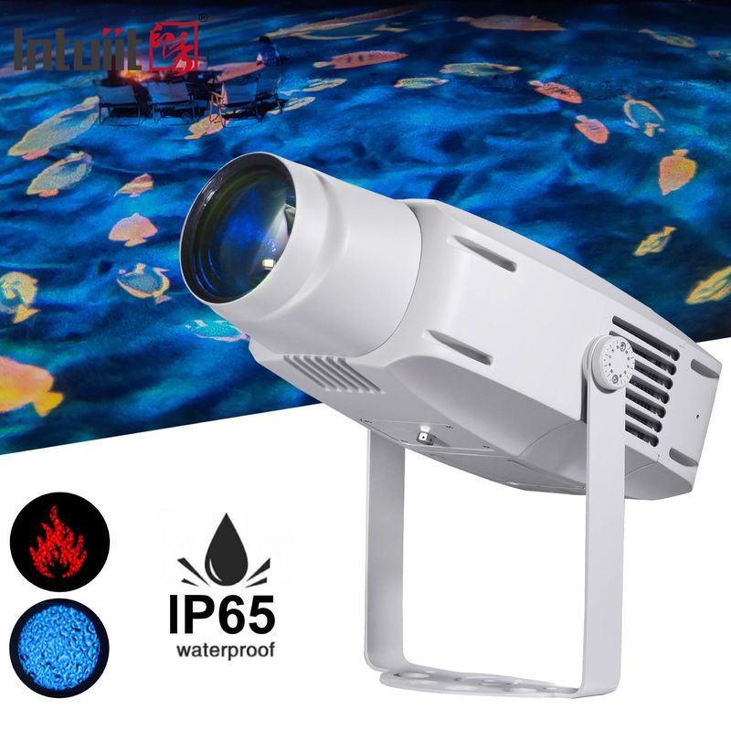 IP65 ไฟคลื่นน้ำกลางแจ้งกันน้ำ 400W ไฟโปรเจคเตอร์เอฟเฟกต์คลื่นน้ำทะเล ไฟบรรยากาศสำหรับตกแต่งร้านอาหาร