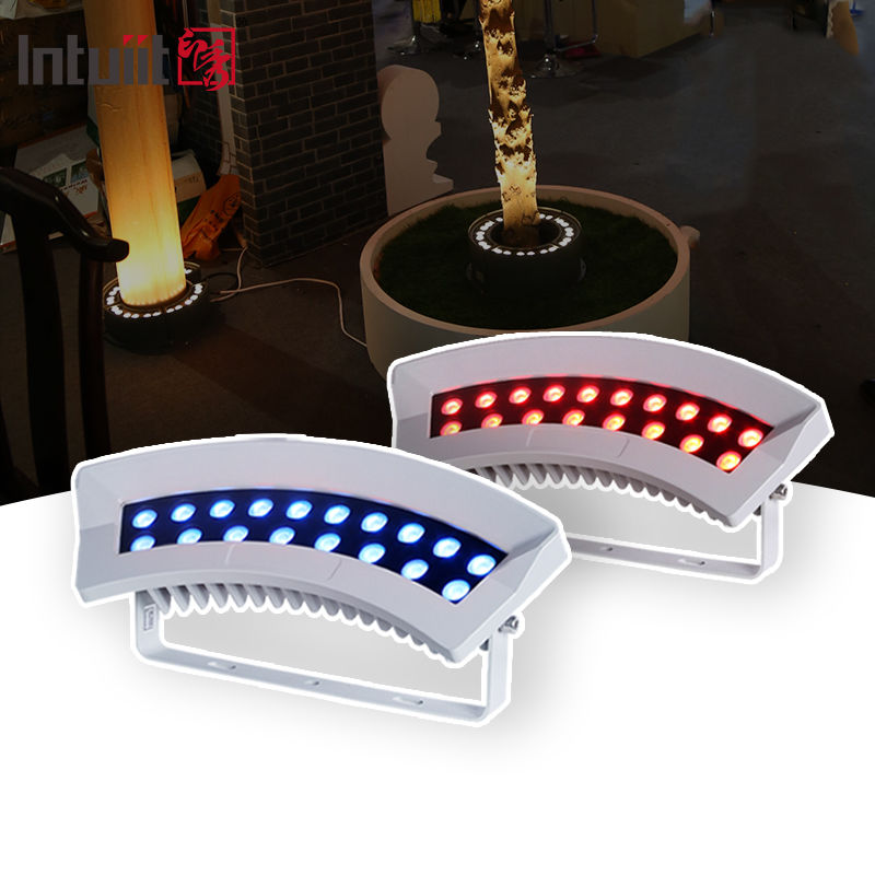 ไฟ LED สปอตไลท์สำหรับต้นไม้กลางแจ้ง RGBW 36W กันน้ำ IP65 ไฟสีสันสดใส ไฟส่องต้นไม้ทำจากอลูมิเนียม