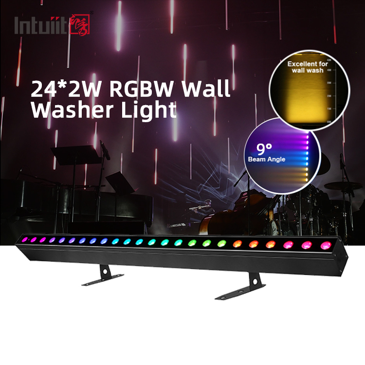 LED 24*2W stage lighting DMX512 RGBW Led Light Bars ดิสโก้แบบเส้นตรง ดิสโก้สเตจคลับ งานแต่ง เสียงเปิด LED Wall Washer Light