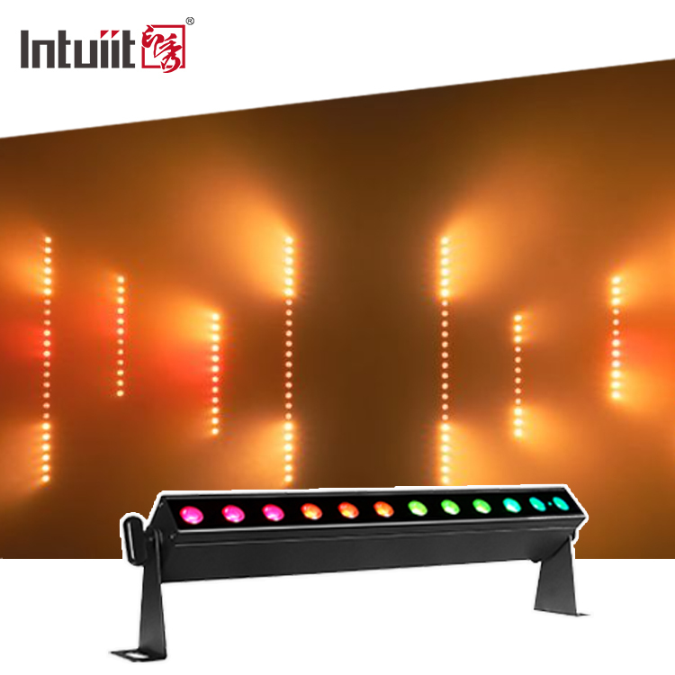 ไฟวอลล์วอช LED แบบ Uplight ใช้แบตเตอรี่ DMX RGBW 12x2W สำหรับงานปาร์ตี้ งานแต่งงาน งานอีเว้นท์บนเวที IP20