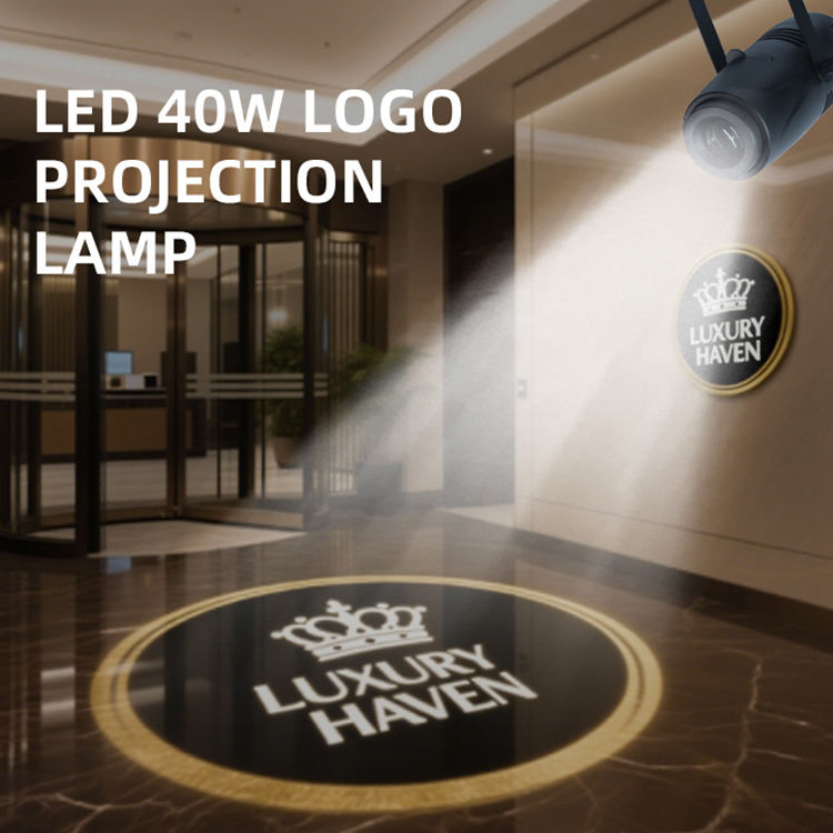 โปรเจคเตอร์ GOBO IP20 ไฟ LED สําหรับธุรกิจ โรงแรม ร้านโฆษณาและงานแต่ง สเตจในห้อง 40W