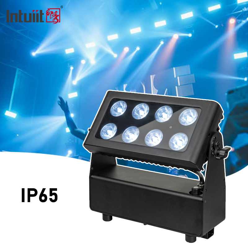 ไฟ LED Moving Head Light แบตเตอรี่ IP65 ไฟเวทีกำลังสูง 8x15W ควบคุม Dmx512