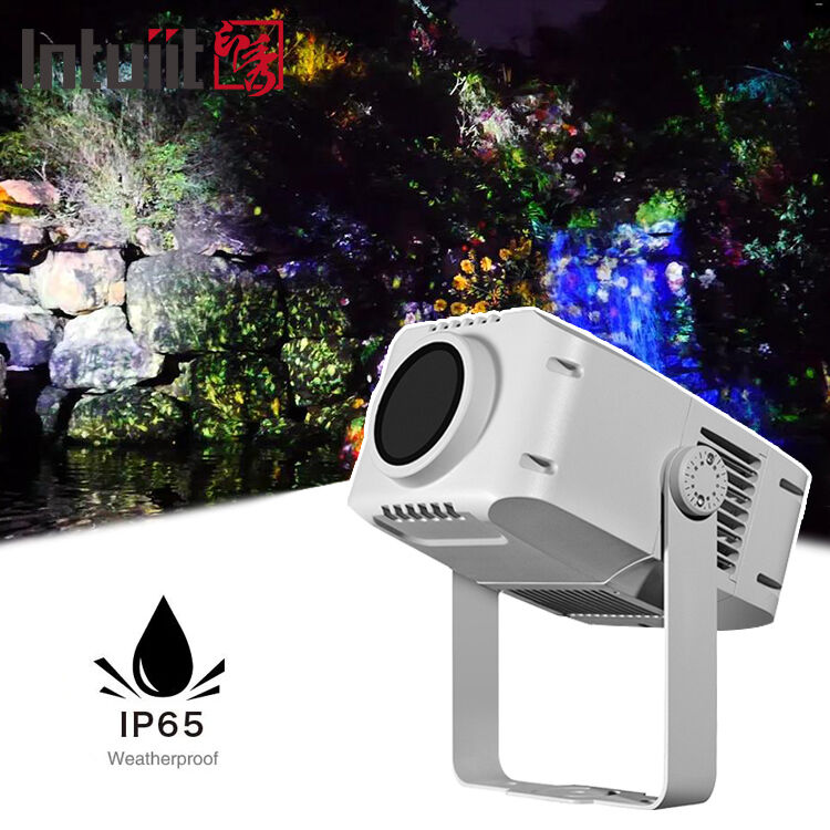 ไฟ LED ฉายภาพกลางแจ้งกันน้ำ IP65 120W โคมไฟ LED โฆษณา โลโก้ โปรเจคเตอร์