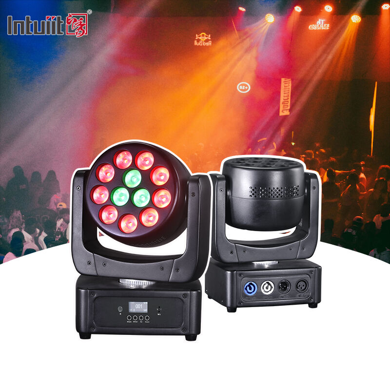 ไฟเวที อุปกรณ์ดีเจ งานอีเว้นท์ระดับมืออาชีพ ไฟมินิ Moving Head Beam LED 12*8W RGBW 4in1 Wash