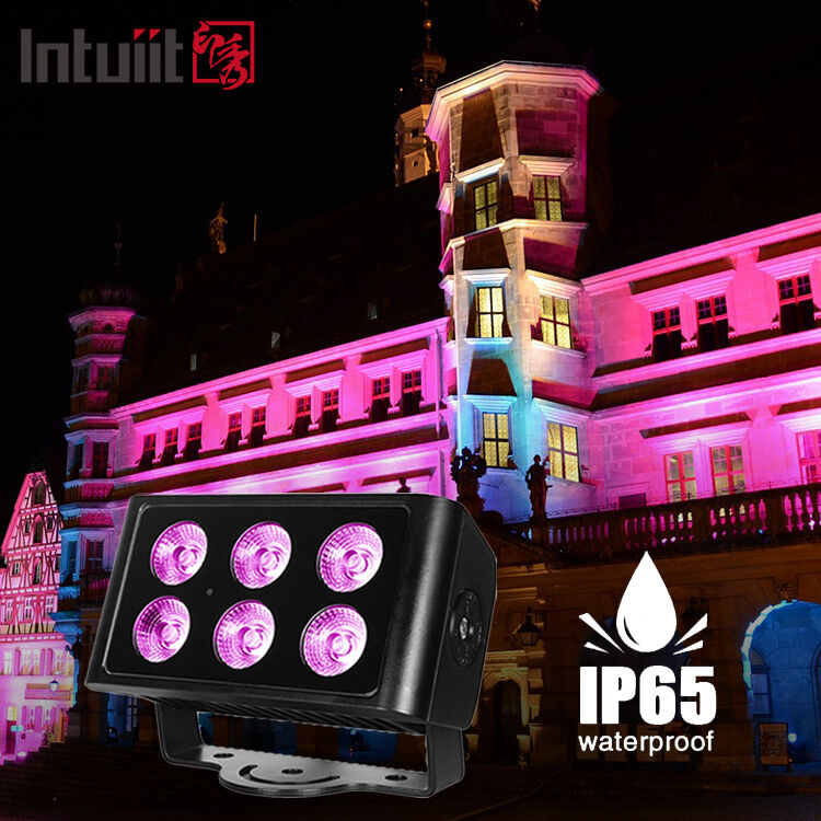 LED Outdoor 6x5W RGBW 4in1 ล้างแสงสีเมือง DMX512/ การควบคุมอัตโนมัติสําหรับดีเจ ดิสโก้ พาร์ตี้ คลับ