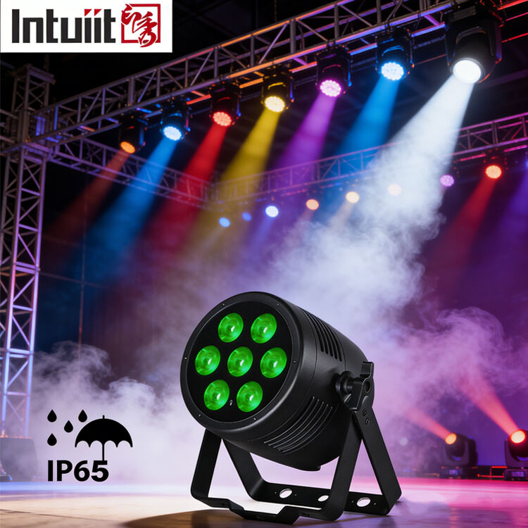 7x20W RGBWA-UV LED สเตจ Par Light DMX512 การควบคุม Par Light สําหรับกิจกรรม งานแต่งงาน โบสถ์ สเตจ พาร์ตี้ Par ไฟ