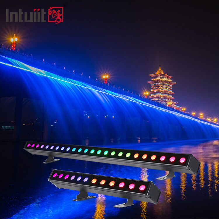 สายไฟ LED กันน้ํา 12/24x2W RGBW 4-in-1 IP65 อลูมิเนียม DMX512