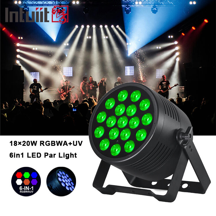 เวทีกลางแจ้งแสง IP65 กันน้ำ 18x20W LED Par RGBWA + UV 6 in 1 DMX512 ล้างสำหรับงานแต่งงานปาร์ตี้ดิสโก้กิจกรรมอาคาร Facade