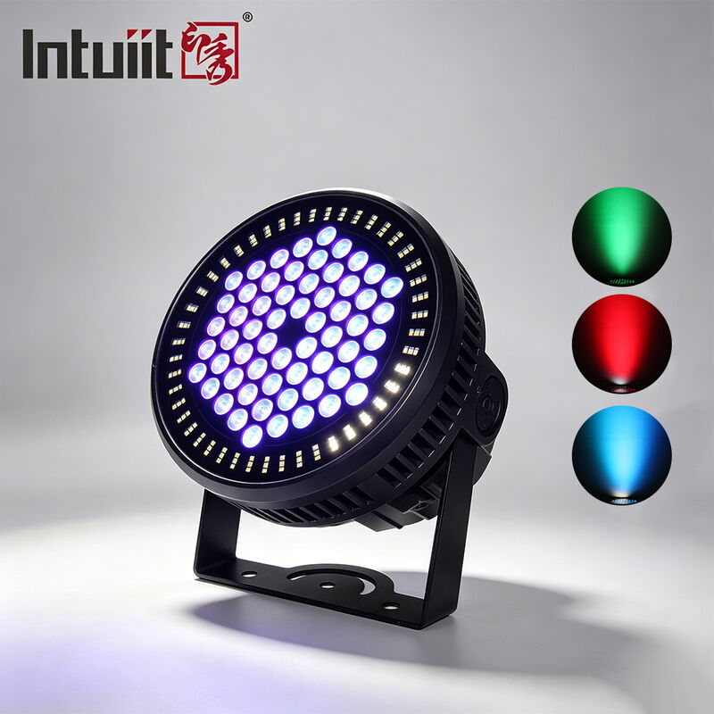 60*12W RGBW 4in1 IP65 ด้านนอก LED PAR Can Uplighting Set DMX512 สเตจล้างแสงสําหรับงานแต่งงานงานอาคารหน้าต่าง